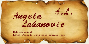 Angela Lakanović vizit kartica